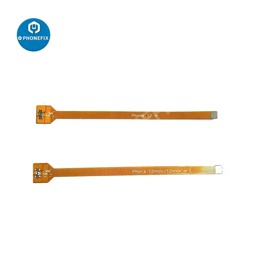 Battery extension flex cable for iPhone 6S, 7, 8 Plus, XS, 11, and Pro Max from PHONEFIX, used for battery replacement.