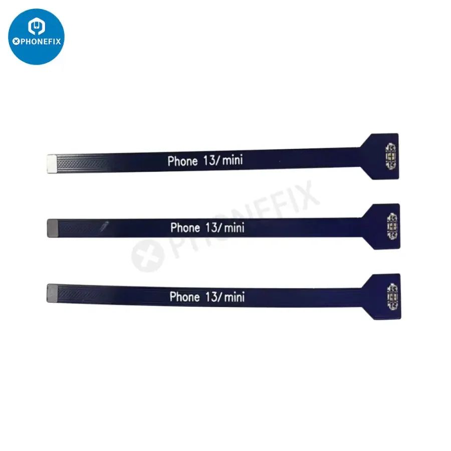 Battery extension flex cable for iPhone 6S, 7, 8P, XS, 11, 15 Pro Max from PHONEFIX, used for battery replacement.