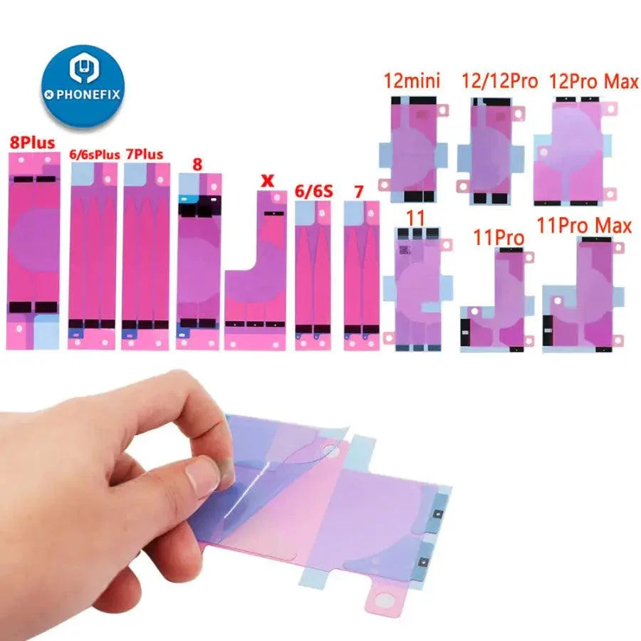 PhoneFix iPhone battery heat sink tape replacement, adhesive sticker for battery repair, essential part for iPhone battery replacement.