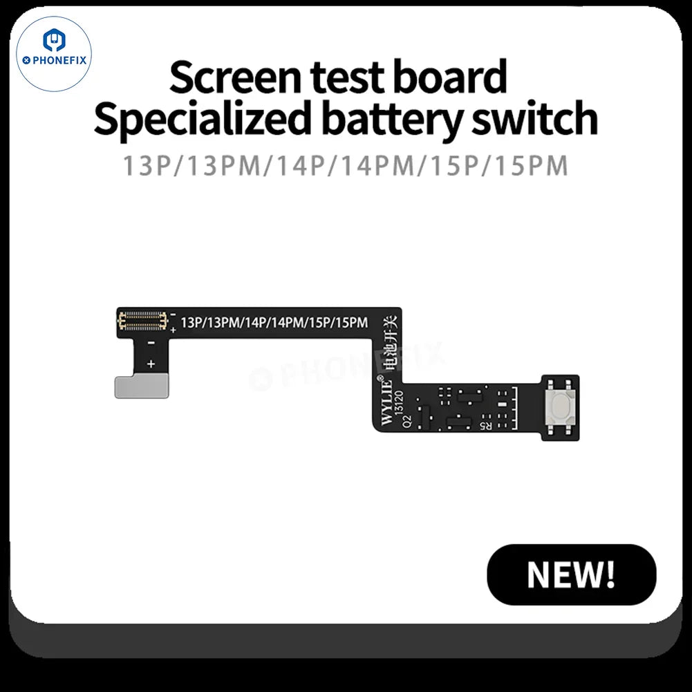 PhoneFix WYLIE battery switch cable for iPhone battery replacement, one-key boot and test functionality, replacement parts.