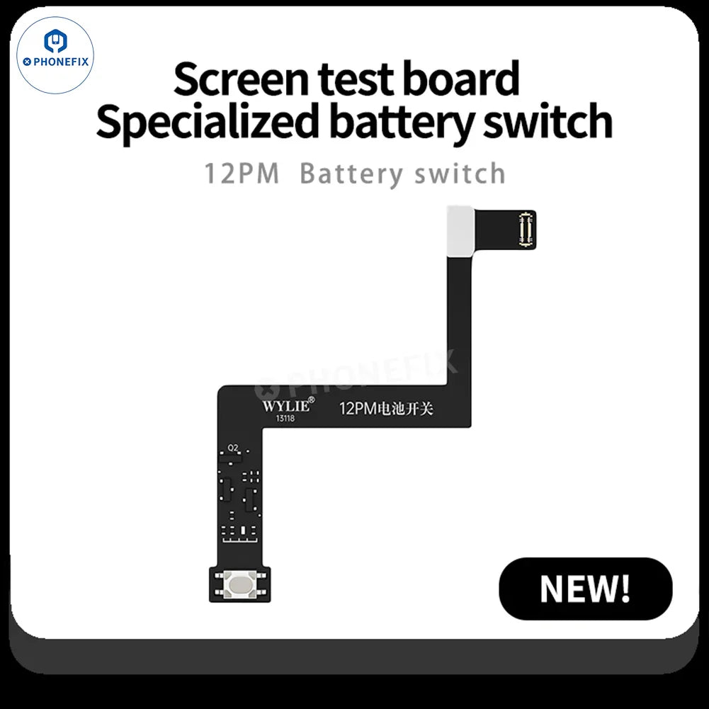 PhoneFix WYLIE battery switch cable for iPhone battery replacement, one-key boot and test functionality, repair parts.