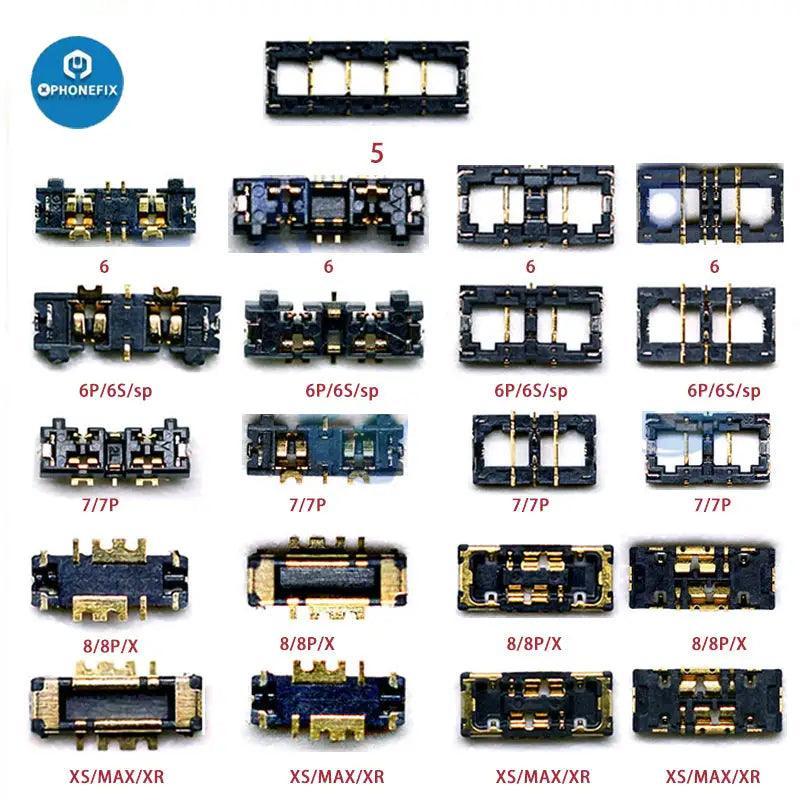 PhoneFix battery FPC connector port replacement for iPhone series, repair part for battery connection and repair.