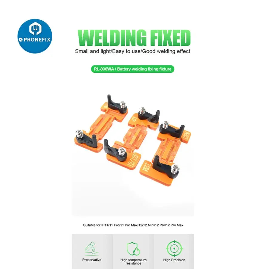 PHONEFIX RL-936WA battery welding fixed fixture for iPhone 11, 12 Pro Max, Mini battery replacement parts, tool for repair.