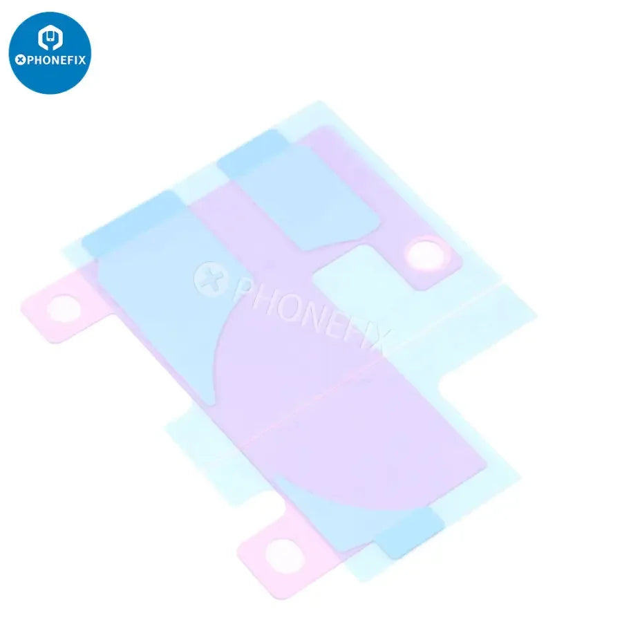 PHONEFIX iPhone 14/14 Plus/14 Pro/14 Pro Max battery adhesive sticker for replacement parts, showing the adhesive strip for easy installation.