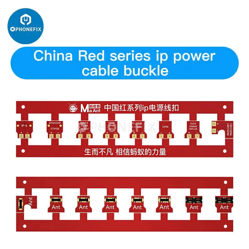 Maant Battery Power Buckle Cable for Android and iPhone 6 to 14 Pro Max, replacement parts for phone battery repair.
