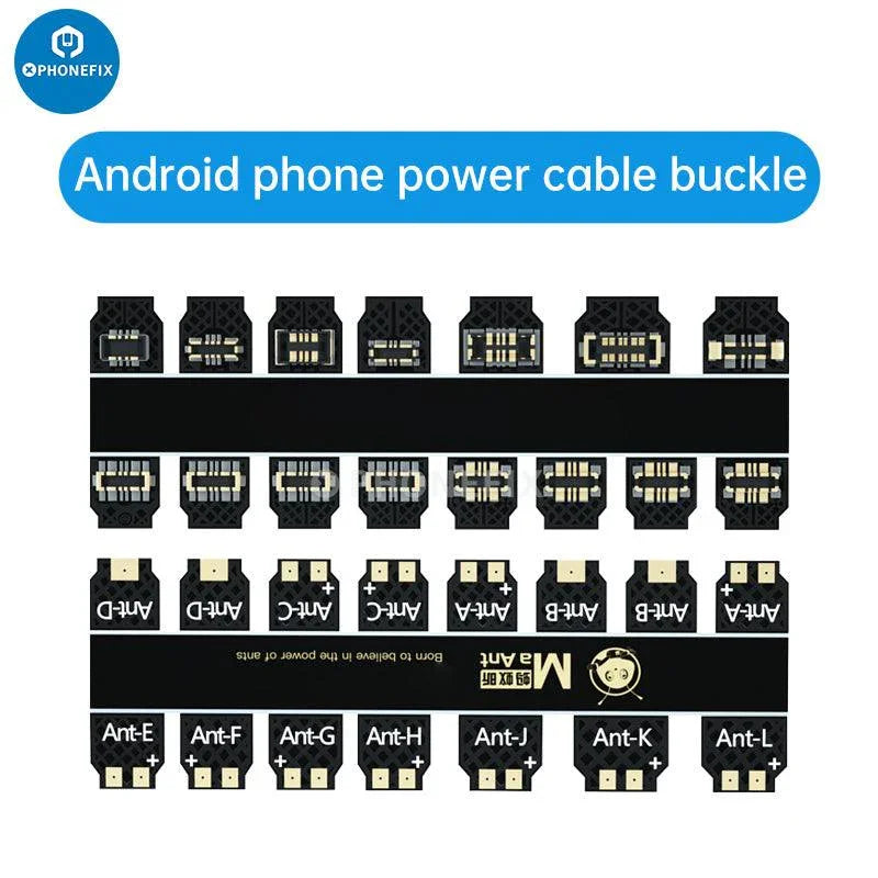 Maant Battery Power Buckle Cable for Android and iPhone 6 to 14 Pro Max, replacement parts for phone battery connectivity.