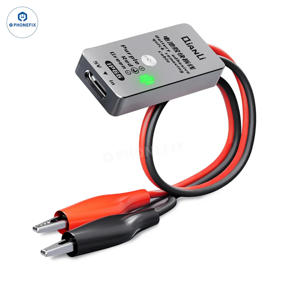 PHONEFIX iP66 battery adhesive cable for iPhone 16/17 disassembly, quick removal tool for battery replacement parts.