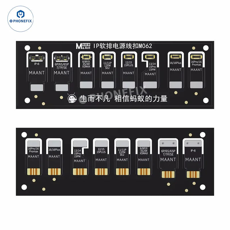 MaAnt M062 soft power cable battery buckle for iPhone 6 to 16 Pro Max, replacement part for battery repair.