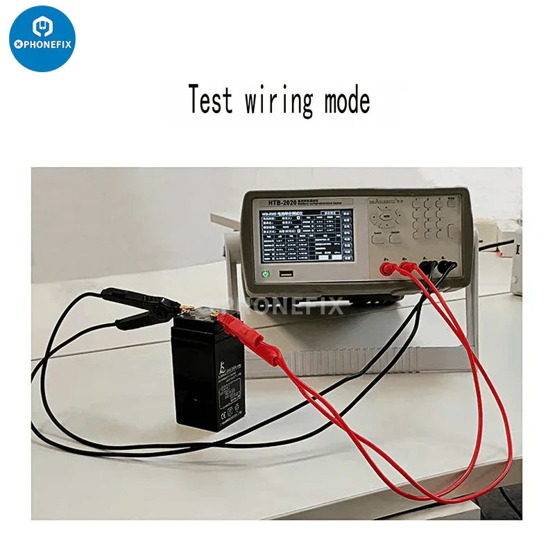 Phonefix high precision lithium battery tester tool measuring internal resistance and capacity for batteries up to 20V and 10A.