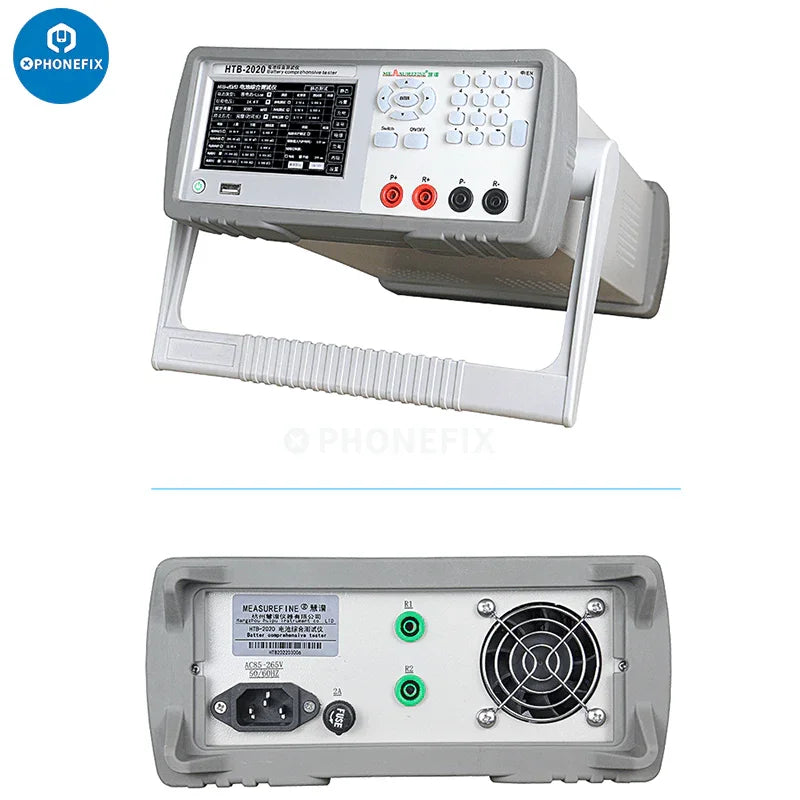 PhoneFix lithium battery tester tool measuring internal resistance and capacity for high-precision testing of lithium batteries.
