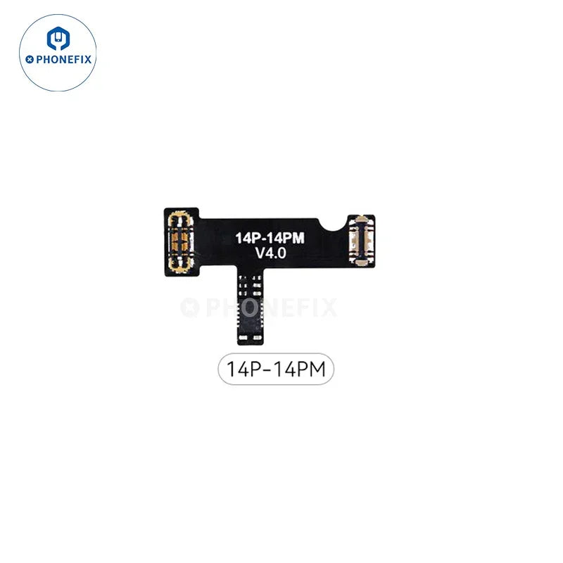 PHONEFIX JCID 4th Gen Tag-on Battery Repair FPC for iPhone 11-16 Pro Max, battery tester tool with detailed connector components.
