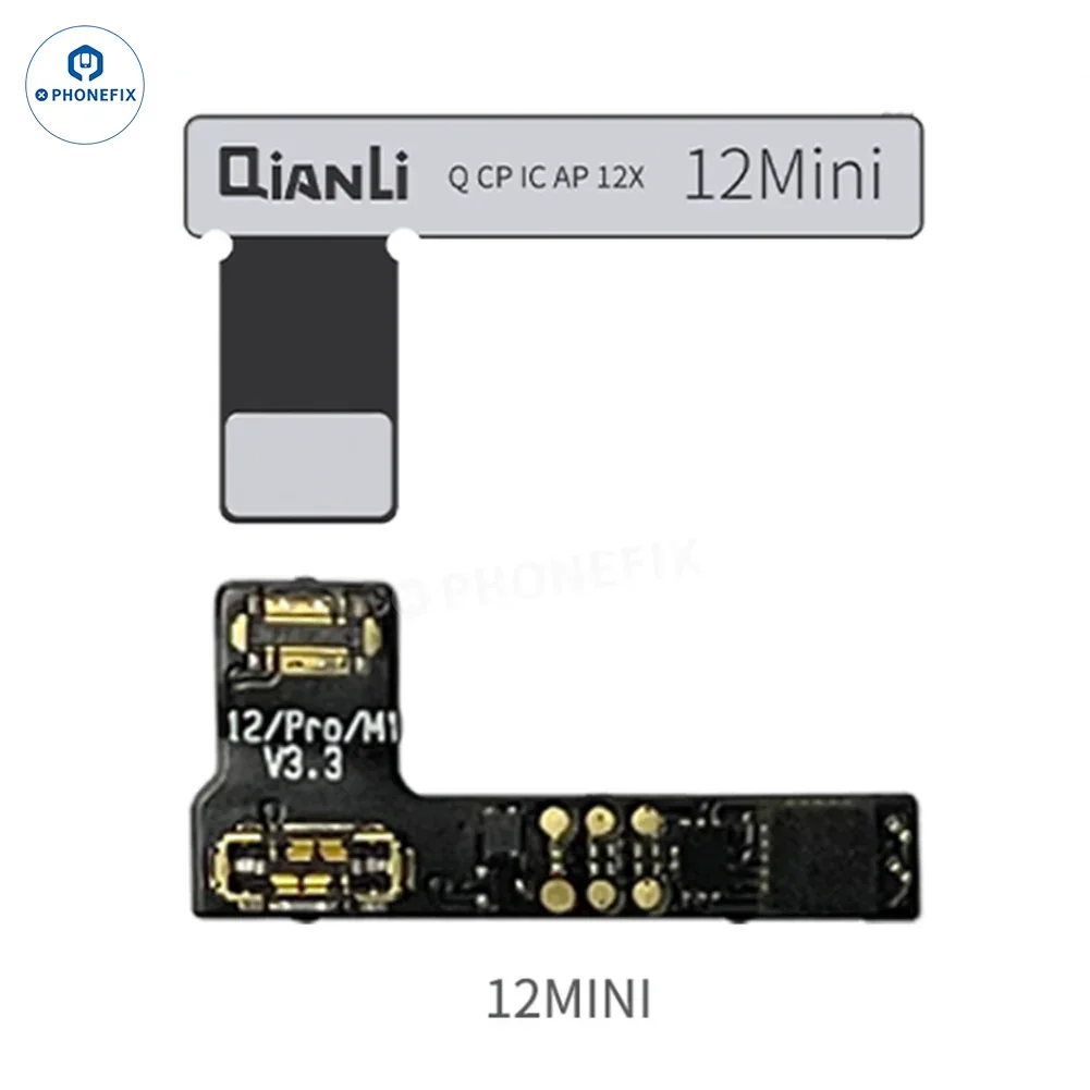 PHONEFIX Qianli Copy Power Battery Flex Cable for iPhone 11-14 Pro Max, battery tester tool with flex cable and connectors.
