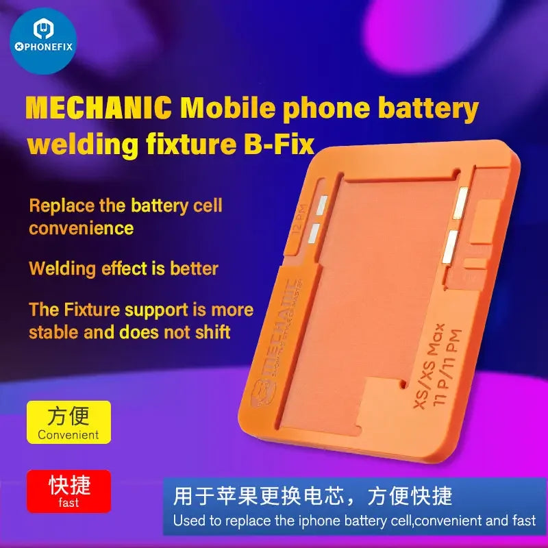 PHONEFIX Mechanic B-FIX Dispositif de soudage de batterie pour iPhone X à 12 Pro Max, outil de test de batterie pour la réparation de téléphones.