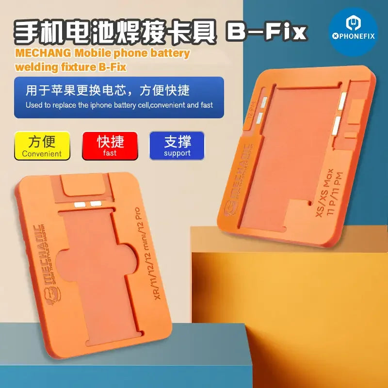 PHONEFIX B-FIX Dispositif de soudage de batterie pour iPhone X à 12 Pro Max, un outil de mécanicien pour le test et la réparation des batteries.