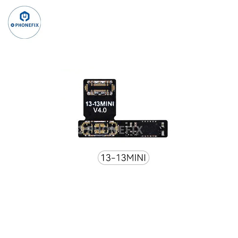 PHONEFIX JCID 4th Gen Tag-on Battery Repair FPC and battery tester tool for iPhone 11 to 16 Pro Max, showing testing connectors and circuit board