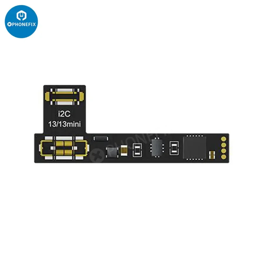 i2C BR KC01 Battery Data Corrector by PHONEFIX for iPhone 11-15 Pro Max, showing the compact battery tester tool with display screen.