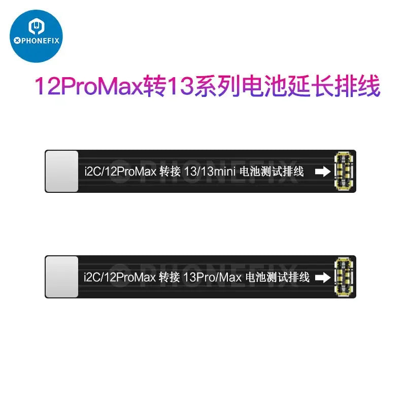 i2C BR KC01 Battery Data Corrector for iPhone 11-15 Pro Max, PHONEFIX brand, shown as a compact battery tester tool in a close-up image.