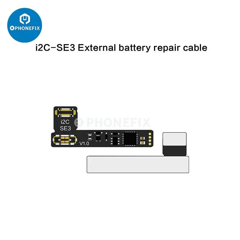 i2C BR KC01 Battery Data Corrector for iPhone 11-15 Pro Max, PHONEFIX battery tester tool, showing device connection on screen.