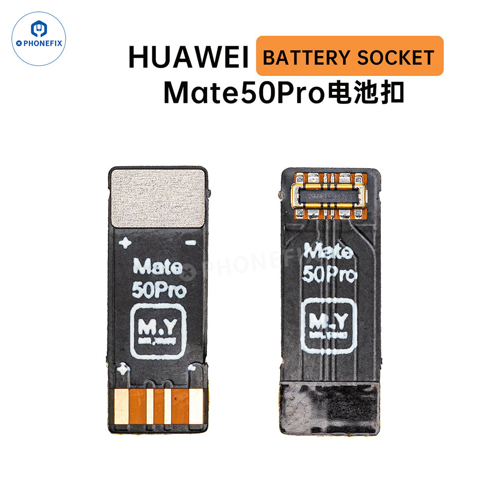 PHONEFIX YCS M.Y Battery Socket tester tool for iPhone 8-17 Pro Max and Android devices, featuring a compact design and testing ports.