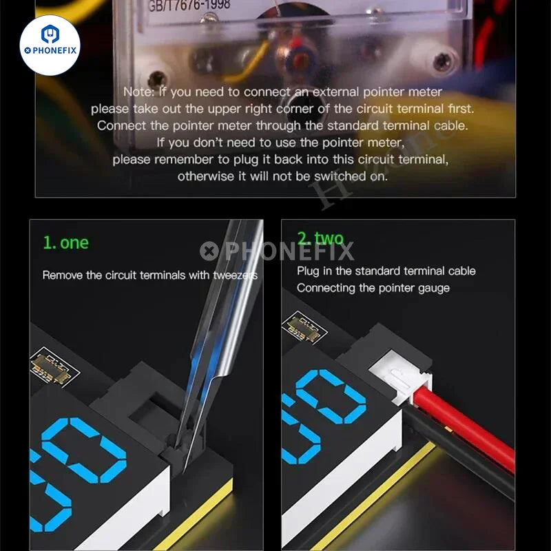 PHONEFIX mechanic F918 battery activation board for iPhone and Android, a portable battery tester tool for device diagnostics.