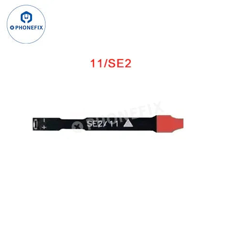 PHONEFIX W09 Pro Battery Tester Tool for iPhone 11-15, showing the device with battery pop-up test screen and connector ports.