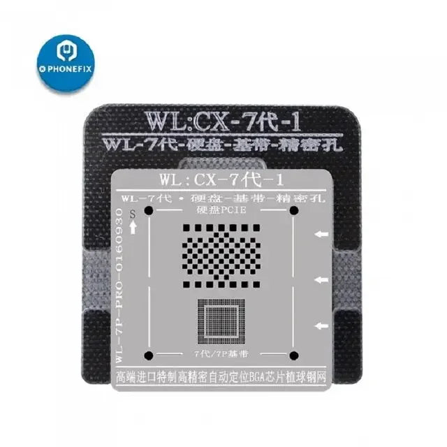 Kit de plantillas de reballing BGA de PHONEFIX con molde de posicionamiento para iPhone X a 12 Pro Max, utilizado para reparaciones de reballing precisas.