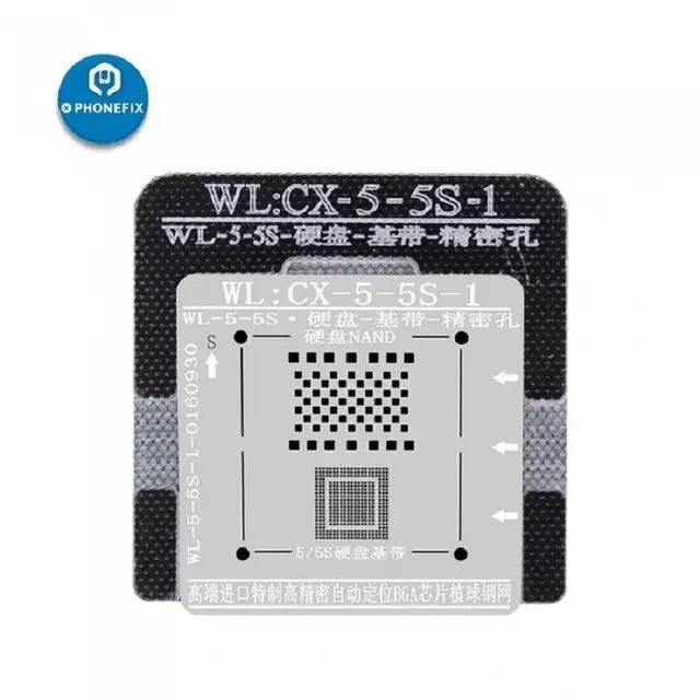 Kit de plantillas de reballing BGA PHONEFIX con molde de posicionamiento para plataforma de reballing de iPhone X a 12 Pro Max, herramienta de precisión para reparaciones de iPhone.
