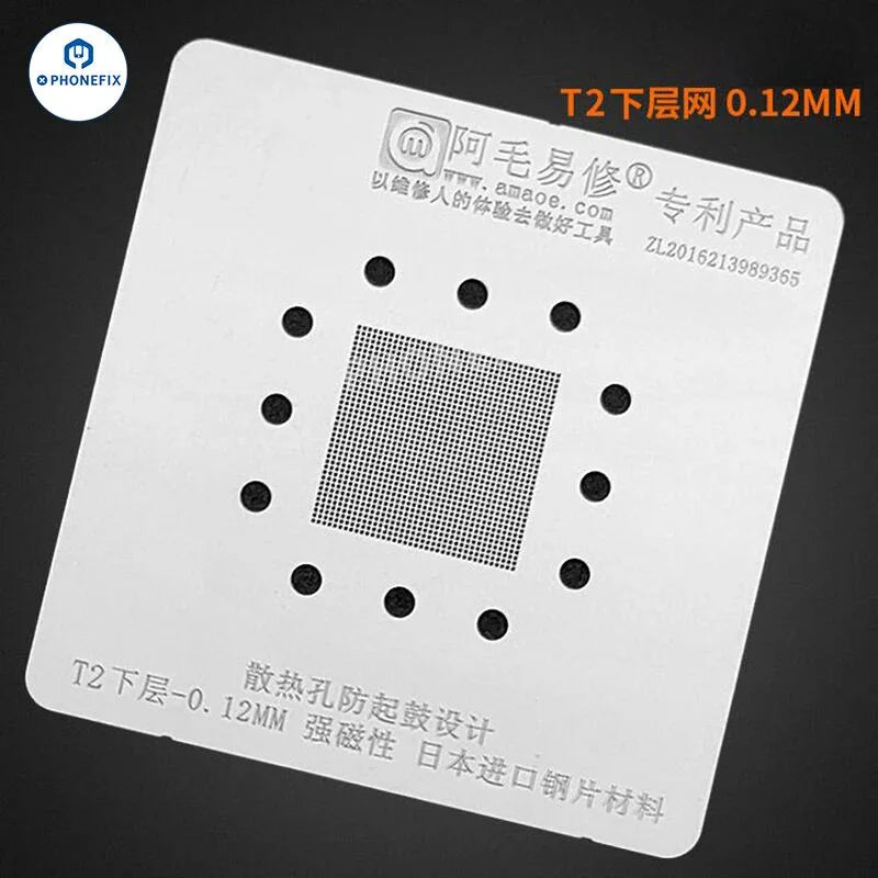 PHONEFIX AMAOE MAC BGA Reballing Platform for MacBook PCB CPU IC repair, featuring precise reballing tools for MacBook repair.