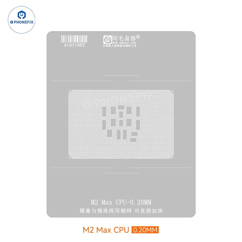 Plataforma de colocación de estaño para CPU PHONEFIX AMAOE para MacBook M1/M2/M3 Pro, herramienta de reballing BGA para reparación de CPU M2 Max.