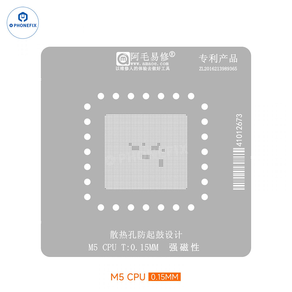Plataforma de estañado de CPU PHONEFIX AMAOE para MacBook M1/M2/M3 Pro, plataforma de reballing BGA con herramientas de precisión para reparación de CPU.