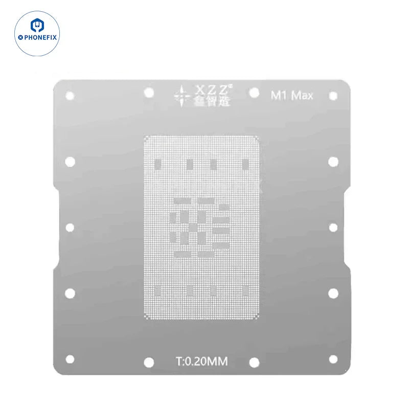 BGA reballing platform for MacBook M1 Pro and M1 Max CPUs, designed for precise CPU repair by PHONEFIX.