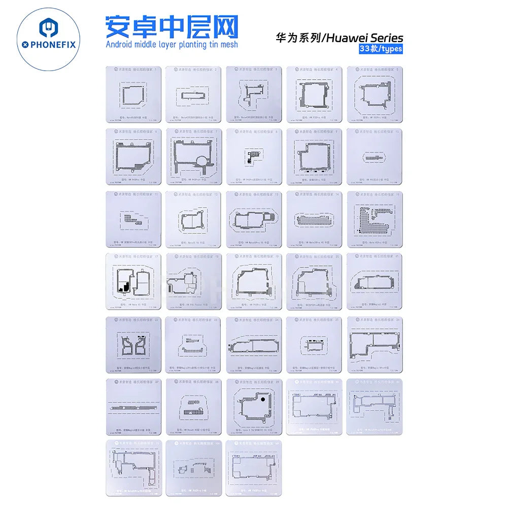 PhoneFix MIJING M21 universal magnetic BGA reballing platform for phone mid-frame rework and reballing tasks.