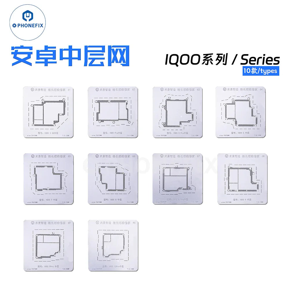 PHONEFIX MIJING M21 Universal Magnetic Base Phone Mid Frame BGA Reballing Platform for device repair.