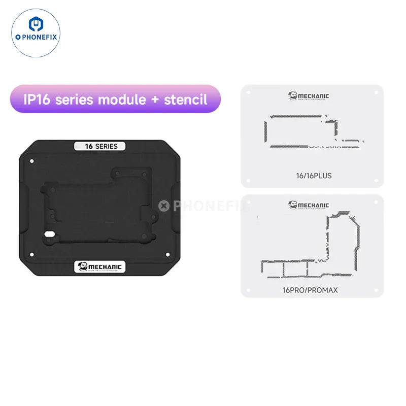 PHONEFIX BGA reballing platform for iPhone X to Max models, used for precise iPhone repair and reballing processes.