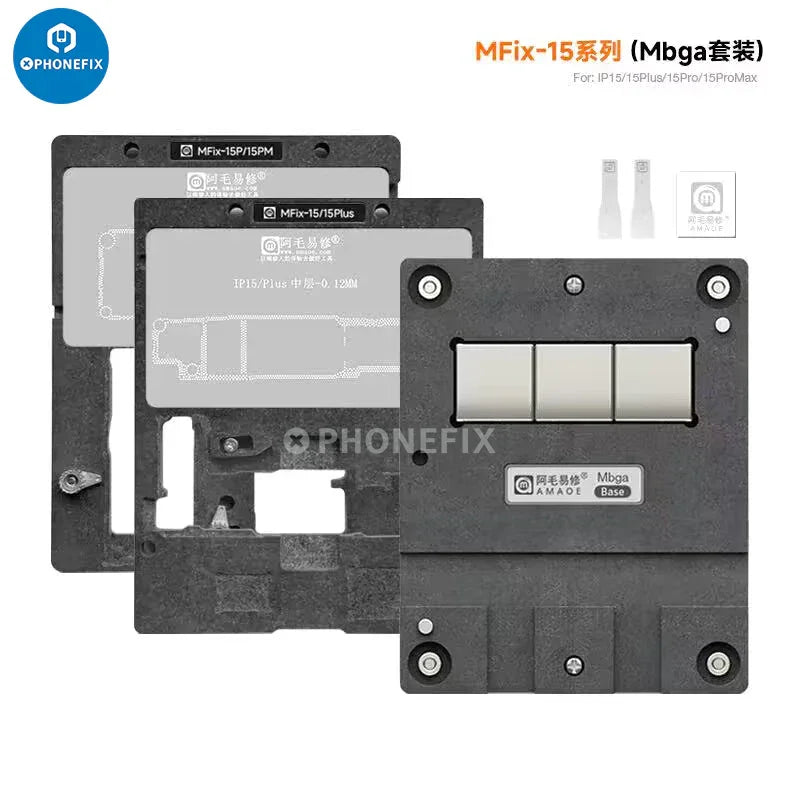Amaoe MFix X-15PM motherboard BGA reballing platform with middle layer tin planting platform, designed for precise rework.