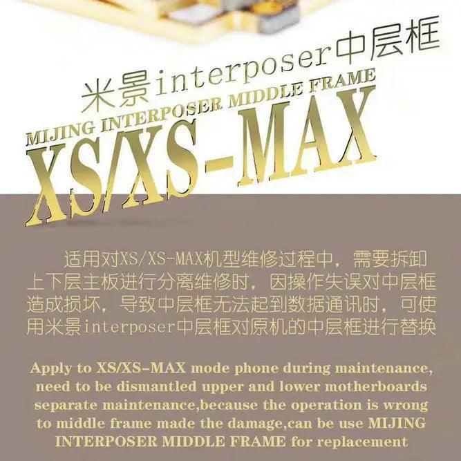 BGA reballing middle frame for iPhone X, XS, and XS Max repair by PHONEFIX, used for precise BGA reballing platform.