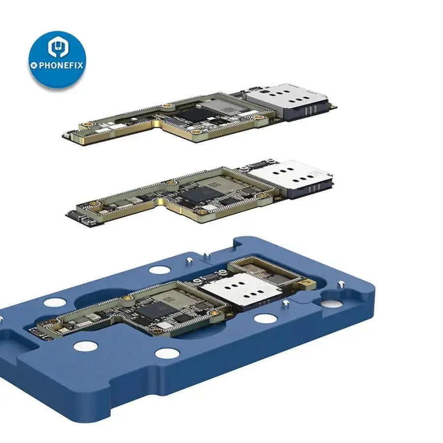 QianLi BGA reballing platform for iPhone X to 16 Pro Max by PHONEFIX, used for precise iPhone repair and reballing processes.