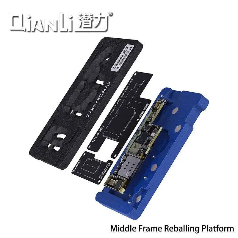 QianLi Middle Frame BGA Reballing Platform for iPhone X to 16 Pro Max, used for precise reballing repairs on mobile devices