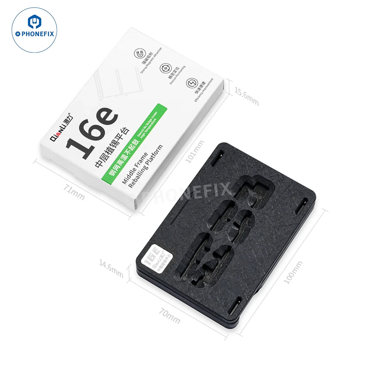 QianLi BGA reballing platform for iPhone X to 16 Pro Max, used for precise reballing and rework of iPhone motherboard chips.