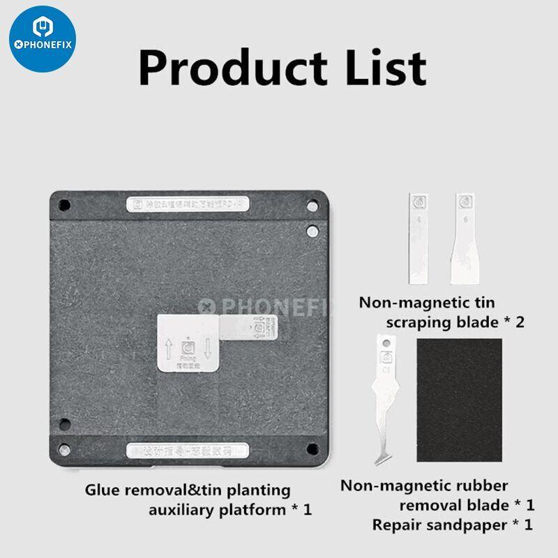 Amaoe 31-in-1 BGA reballing stencil kit for iPhone X-17 series, used for reballing and repairing iPhone screens.