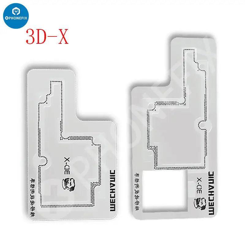 Mechanic 3D middle layer BGA reballing stencil for iPhone X A12 by PHONEFIX, showing detailed stencil design for reballing process.