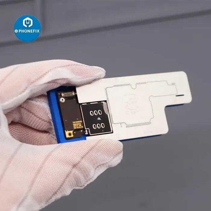 Mechanic 3D Pro BGA Reballing Stencil Platform for iPhone X-XS Max by PHONEFIX, used for precise reballing of smartphone circuit boards