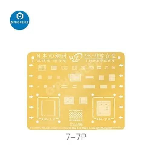 PhoneFix WL Golden BGA Reballing Stencil Net for iPhone 6-13 Pro Max soldering, precise reballing tool for phone repairs