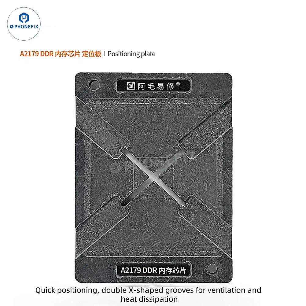 Phonefix BGA253 BGA190 DDR LPDDR3 video memory chips reballing stencil for precise BGA reworking.
