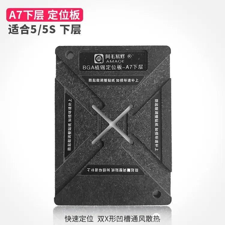 Amaoe A7-13 magnetic BGA reballing platform positioning plate for precise chip reballing, made by PHONEFIX.