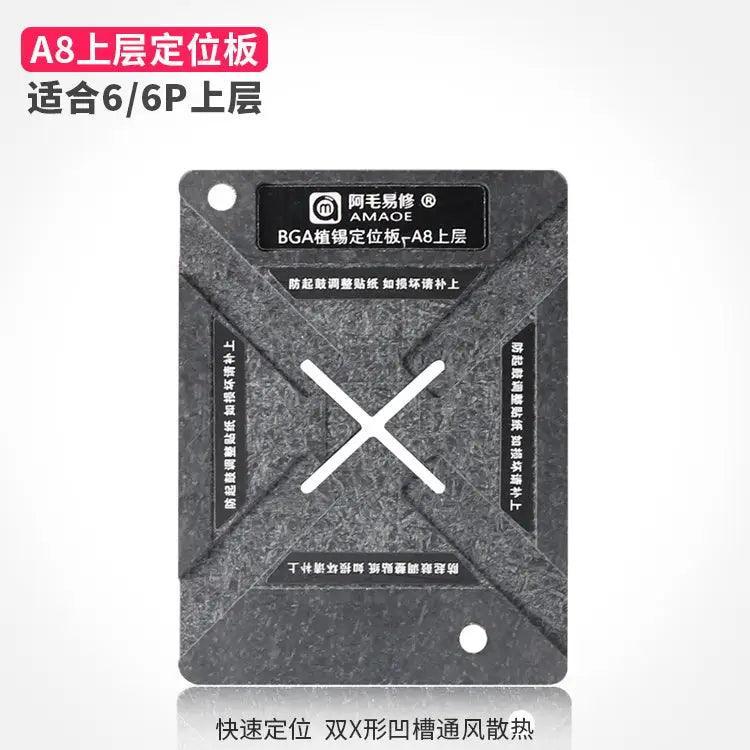Phonefix Amaoe A7-13 magnetic BGA reballing stencil platform positioning plate for precise BGA reballing repair.