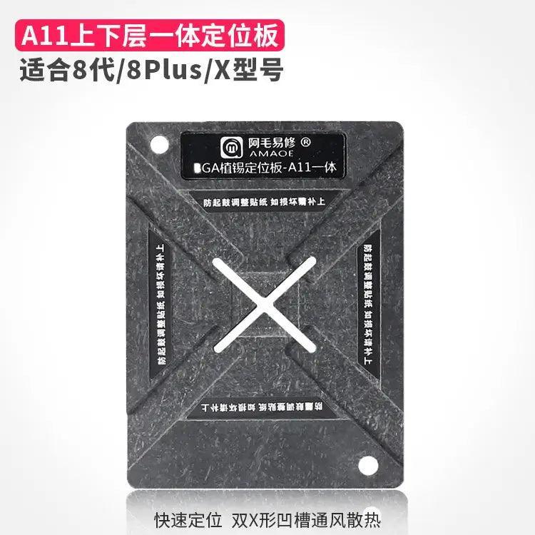 Phonefix Amaoe A7-13 magnetic BGA reballing stencil platform positioning plate for precise BGA reballing repair.