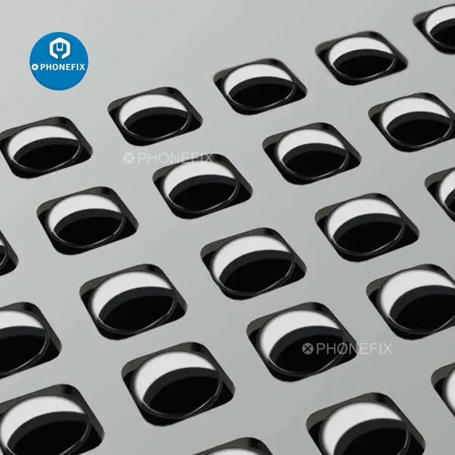 PHONEFIX Grille de reballage BGA en acier pour la réparation de la puce Face ID à matrice de points d'iPhone, pochoir de reballage BGA pour une réparation précise.
