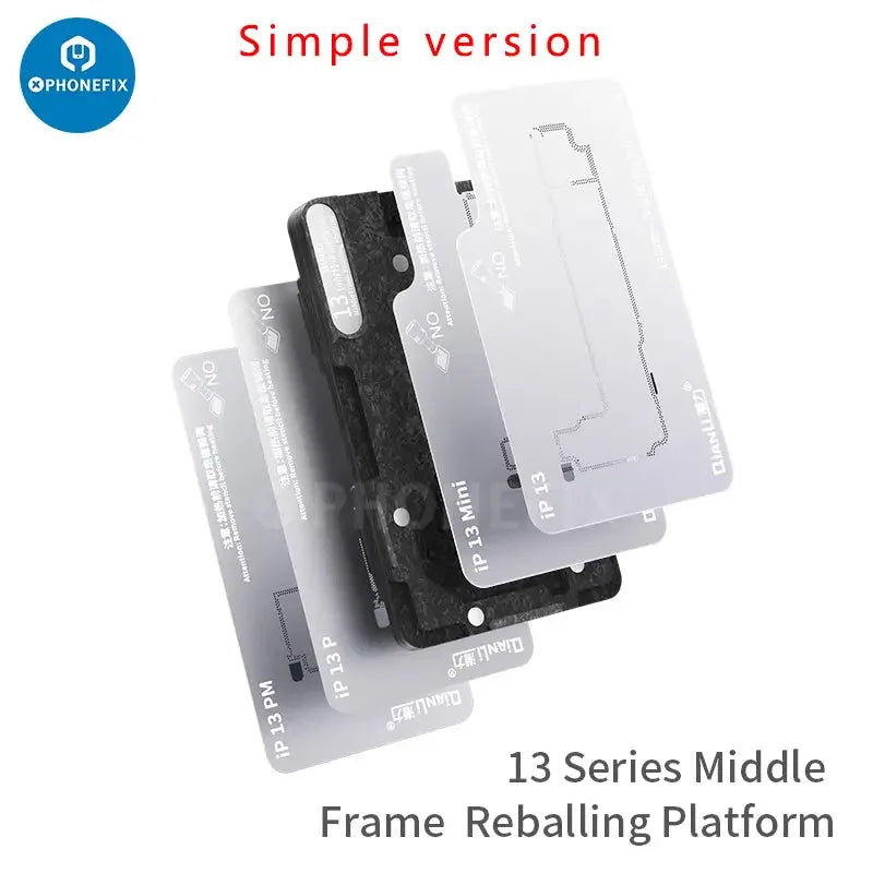 Qianli 4-in-1 Middle Layer Tin Planting Platform for iPhone 13 Pro Max Mini BGA Reballing Stencil by PHONEFIX