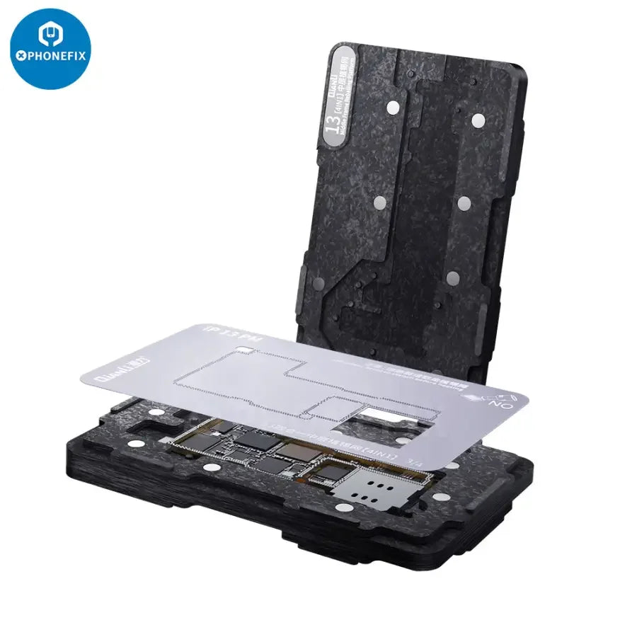 Qianli 4-in-1 Middle Layer Tin Planting Platform for iPhone 13 Pro Max Mini BGA Reballing Stencil by PHONEFIX